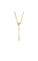 Load image into Gallery viewer, 0.4CTW Round Shaped Lab Grown Diamond (G/VS) Necklace in 14K Yellow Gold Over Silver
