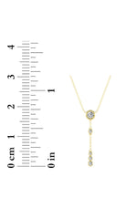 Load image into Gallery viewer, 0.4CTW Round Shaped Lab Grown Diamond (G/VS) Necklace in 14K Yellow Gold Over Silver
