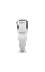 Load image into Gallery viewer, 3Cttw Emerald Shaped Lab Grown Diamond (F/VS) Mens Ring in 14K White Gold
