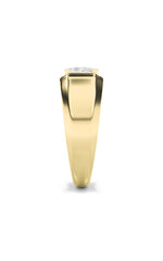 Load image into Gallery viewer, 3Cttw Emerald Shaped Lab Grown Diamond (F/VS) Mens Ring in 14K White Gold
