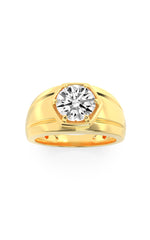 Load image into Gallery viewer, 2CTW Round Shaped Lab Grown Diamond (F/VS) Mens Ring in 14K White Gold
