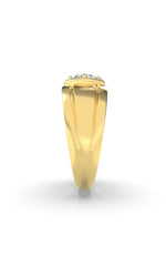 Load image into Gallery viewer, 2CTW Round Shaped Lab Grown Diamond (F/VS) Mens Ring in 14K White Gold
