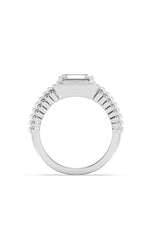 Load image into Gallery viewer, 2.5CTW Emerald Shaped Lab Grown Diamond (F/VS) Mens Ring in 14K Gold
