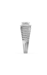 Load image into Gallery viewer, 2.5CTW Emerald Shaped Lab Grown Diamond (F/VS) Mens Ring in 14K Gold

