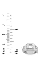 Load image into Gallery viewer, 2.5CTW Emerald Shaped Lab Grown Diamond (F/VS) Mens Ring in 14K Gold
