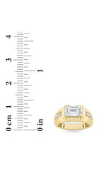 Load image into Gallery viewer, 3.25CTW Emerald Shaped Lab Grown Diamond (F/VS) Ring in 14K Gold
