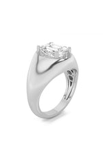 Load image into Gallery viewer, 3CTW Emerald Shaped Lab Grown Diamond (F/VS) Men's Ring in 14K Gold
