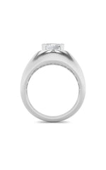 Load image into Gallery viewer, 3CTW Emerald Shaped Lab Grown Diamond (F/VS) Men's Ring in 14K Gold
