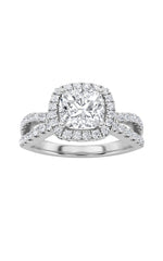 Load image into Gallery viewer, 2CTW Elongated Cushion Shaped Lab Grown Diamond (F/VS) Ring in 14K Gold
