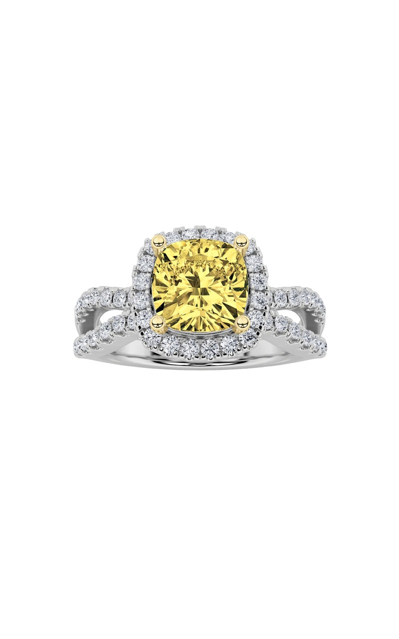 2.25CTW Elongated Cushion Shaped Lab Grown Diamond (F/VS) Ring in 14K Gold
