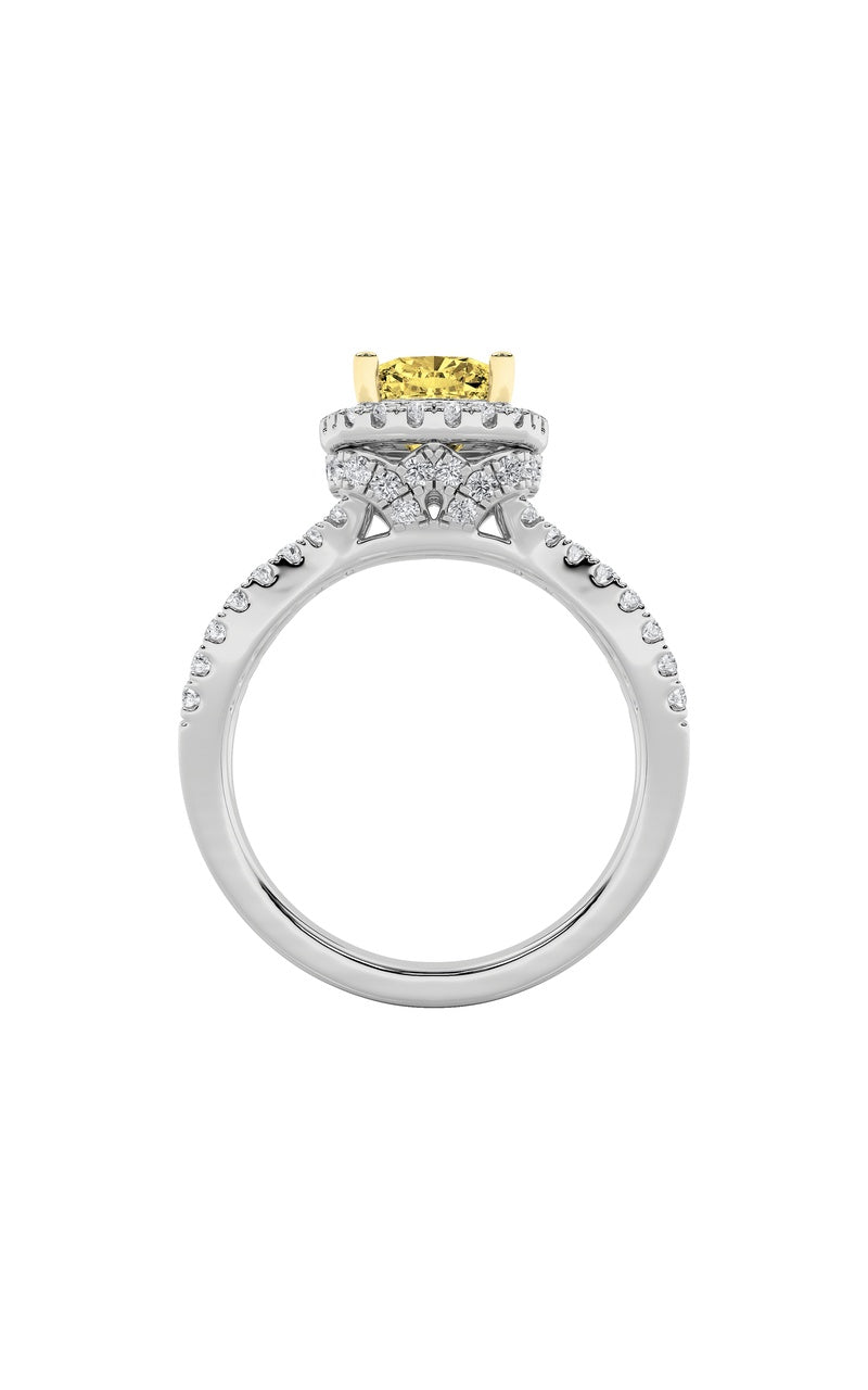 2.25CTW Elongated Cushion Shaped Lab Grown Diamond (F/VS) Ring in 14K Gold