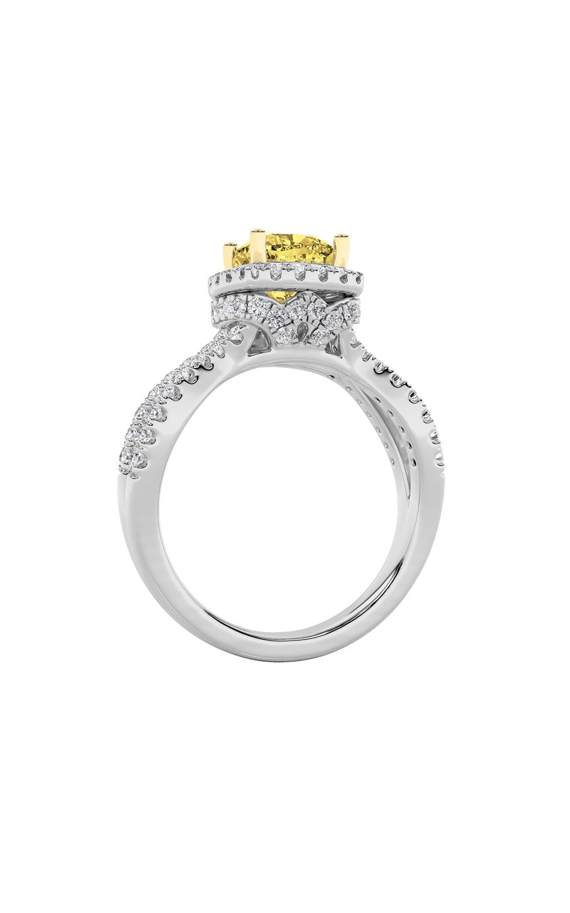 2.25CTW Elongated Cushion Shaped Lab Grown Diamond (F/VS) Ring in 14K Gold