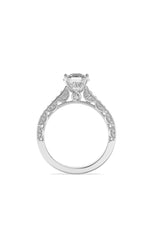 Load image into Gallery viewer, 2CTW Round Shaped Lab Grown Diamond (F/VS) Accented Engagement Ring in 14K Gold
