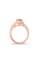 Load image into Gallery viewer, 2CTW Round Shaped Lab Grown Diamond (G/VS) Swirl Shank Accented Engagement Ring in 14K Gold
