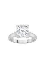 Load image into Gallery viewer, 2CTW Princess Shaped Lab Grown Diamond (F/VS) Plain Cathedral Trellis Shank Solitaire Engagement Ring in 14K Gold
