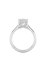 Load image into Gallery viewer, 2CTW Princess Shaped Lab Grown Diamond (F/VS) Plain Cathedral Trellis Shank Solitaire Engagement Ring in 14K Gold
