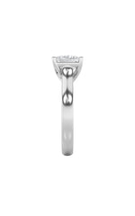 Load image into Gallery viewer, 2CTW Princess Shaped Lab Grown Diamond (F/VS) Plain Cathedral Trellis Shank Solitaire Engagement Ring in 14K Gold
