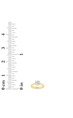 Load image into Gallery viewer, 1CTW Round Shaped Lab Grown Diamond (F/VS) Plain Cathedral Trellis Shank Solitaire Engagement Ring in 14K Gold
