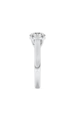 Load image into Gallery viewer, 2CTW Round Shaped Lab Grown Diamond (F/VS) Plain Cathedral Trellis Shank Solitaire Engagement Ring in 14K Gold
