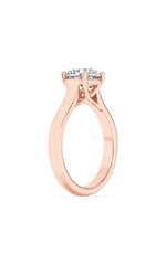 Load image into Gallery viewer, 2CTW Round Shaped Lab Grown Diamond (F/VS) Plain Cathedral Trellis Shank Solitaire Engagement Ring in 14K Gold
