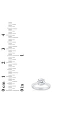 Load image into Gallery viewer, 3CTW Round Shaped Lab Grown Diamond (F/VS) Plain Cathedral Trellis Shank Solitaire Engagement Ring in 14K Gold
