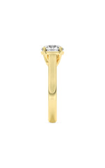Load image into Gallery viewer, 3CTW Round Shaped Lab Grown Diamond (F/VS) Plain Cathedral Trellis Shank Solitaire Engagement Ring in 14K Gold
