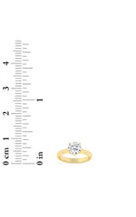 Load image into Gallery viewer, 3CTW Round Shaped Lab Grown Diamond (F/VS) Plain Cathedral Trellis Shank Solitaire Engagement Ring in 14K Gold
