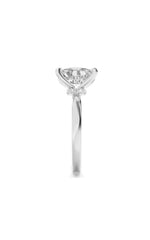 Load image into Gallery viewer, 3.25CTW Elongated Cushion Shaped Lab Grown Diamond (F/VS) Hidden Halo Plain Shank Engagement Ring in 14K Gold

