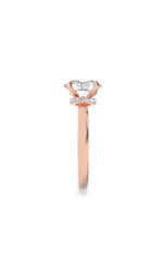 Load image into Gallery viewer, 2CTW Oval Shaped Lab Grown Diamond (F/VS) Hidden Halo Plain Shank Engagement Ring in 14K Gold
