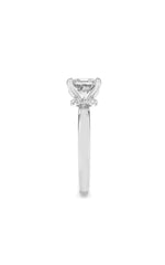 Load image into Gallery viewer, 2CTW Princess Shaped Lab Grown Diamond (F/VS) Hidden Halo Plain Shank Engagement Ring in 14K Gold
