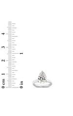 Load image into Gallery viewer, 3CTW Pear Shaped Lab Grown Diamond (F/VS) Hidden Halo Plain Shank Engagement Ring in 14K Gold

