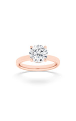 Load image into Gallery viewer, 1CTW Round Shaped Lab Grown Diamond (F/VS) Hidden Halo Plain Shank Engagement Ring in 14K Gold
