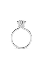 Load image into Gallery viewer, 2CTW Round Shaped Lab Grown Diamond (F/VS) Hidden Halo Plain Shank Engagement Ring in 14K Gold
