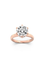 Load image into Gallery viewer, 2CTW Round Shaped Lab Grown Diamond (F/VS) Hidden Halo Plain Shank Engagement Ring in 14K Gold
