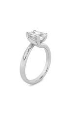 Load image into Gallery viewer, 1CTW Emerald Shaped Lab Grown Diamond (F/VS) Bypass Shank Engagement Ring in 14K Gold
