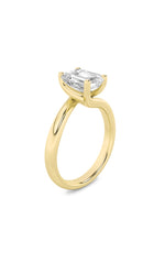 Load image into Gallery viewer, 1CTW Emerald Shaped Lab Grown Diamond (F/VS) Bypass Shank Engagement Ring in 14K Gold
