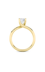 Load image into Gallery viewer, 2CTW Emerald Shaped Lab Grown Diamond (F/VS) Bypass Shank Engagement Ring in 14K Gold
