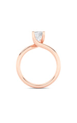 Load image into Gallery viewer, 2CTW Emerald Shaped Lab Grown Diamond (F/VS) Bypass Shank Engagement Ring in 14K Gold
