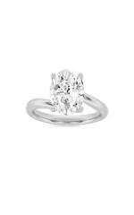Load image into Gallery viewer, 1CTW Oval Shaped Lab Grown Diamond (F/VS) Bypass Shank Engagement Ring in 14K Gold
