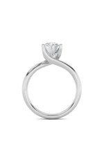 Load image into Gallery viewer, 1CTW Oval Shaped Lab Grown Diamond (F/VS) Bypass Shank Engagement Ring in 14K Gold
