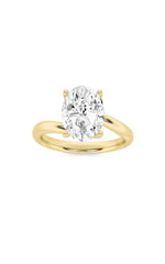 Load image into Gallery viewer, 1CTW Oval Shaped Lab Grown Diamond (F/VS) Bypass Shank Engagement Ring in 14K Gold
