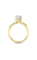 Load image into Gallery viewer, 1CTW Oval Shaped Lab Grown Diamond (F/VS) Bypass Shank Engagement Ring in 14K Gold
