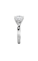 Load image into Gallery viewer, 3CTW Princess Shaped Lab Grown Diamond (F/VS) Bypass Shank Engagement Ring in 14K Gold
