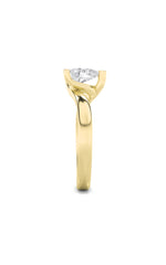 Load image into Gallery viewer, 2CTW Pear Shaped Lab Grown Diamond (F/VS) Bypass Shank Engagement Ring in 14K Gold
