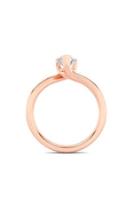 Load image into Gallery viewer, 2CTW Pear Shaped Lab Grown Diamond (F/VS) Bypass Shank Engagement Ring in 14K Gold
