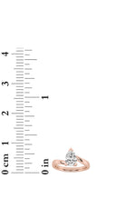 Load image into Gallery viewer, 2CTW Pear Shaped Lab Grown Diamond (F/VS) Bypass Shank Engagement Ring in 14K Gold
