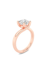 Load image into Gallery viewer, 1CTW Round Shaped Lab Grown Diamond (F/VS) Bypass Shank Engagement Ring in 14K Gold
