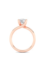 Load image into Gallery viewer, 1CTW Round Shaped Lab Grown Diamond (F/VS) Bypass Shank Engagement Ring in 14K Gold
