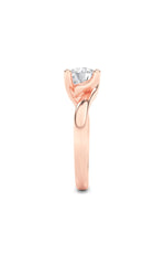 Load image into Gallery viewer, 1CTW Round Shaped Lab Grown Diamond (F/VS) Bypass Shank Engagement Ring in 14K Gold
