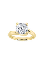 Load image into Gallery viewer, 2CTW Round Shaped Lab Grown Diamond (F/VS) Bypass Shank Engagement Ring in 14K Gold
